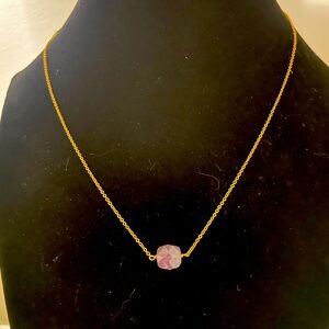 Amethyst Gold plated necklace